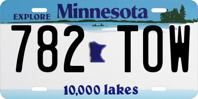 MN license plate 782TOW