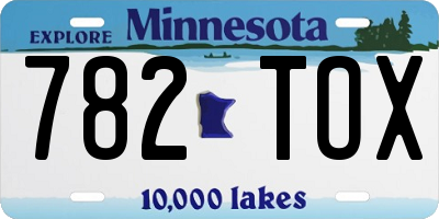 MN license plate 782TOX