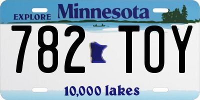 MN license plate 782TOY