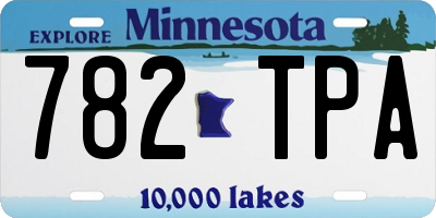 MN license plate 782TPA