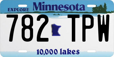 MN license plate 782TPW