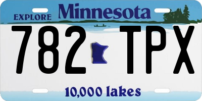 MN license plate 782TPX
