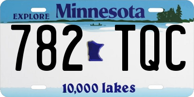 MN license plate 782TQC