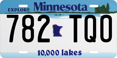 MN license plate 782TQO