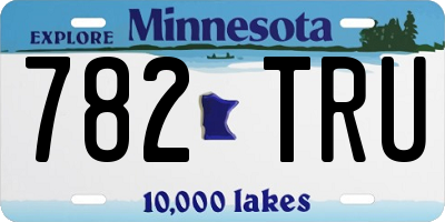 MN license plate 782TRU