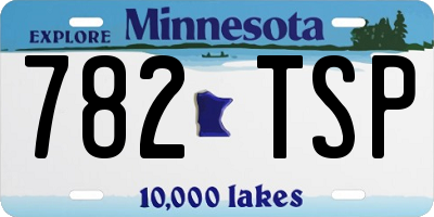 MN license plate 782TSP