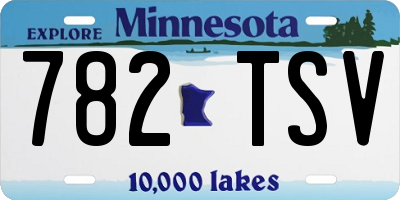 MN license plate 782TSV