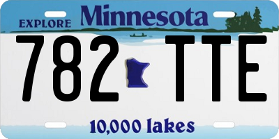 MN license plate 782TTE