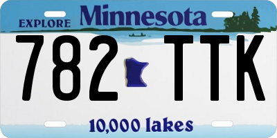 MN license plate 782TTK