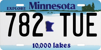 MN license plate 782TUE