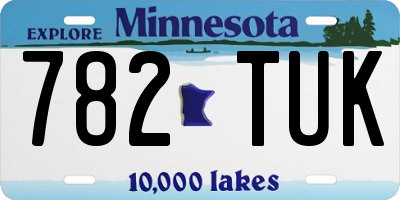 MN license plate 782TUK