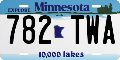 MN license plate 782TWA