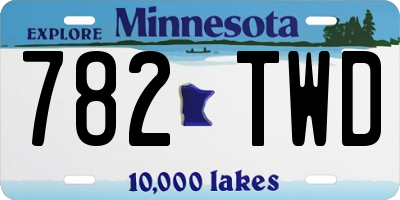 MN license plate 782TWD