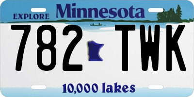 MN license plate 782TWK