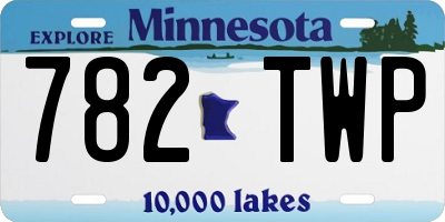 MN license plate 782TWP