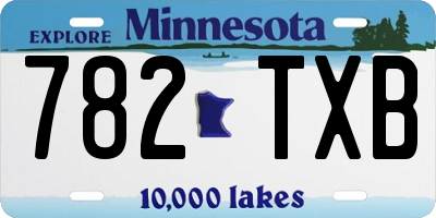 MN license plate 782TXB