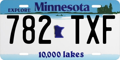 MN license plate 782TXF