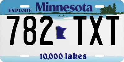 MN license plate 782TXT