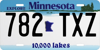 MN license plate 782TXZ
