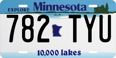 MN license plate 782TYU