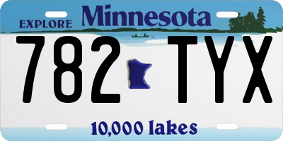 MN license plate 782TYX