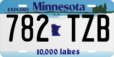 MN license plate 782TZB