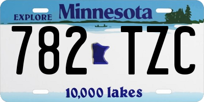 MN license plate 782TZC