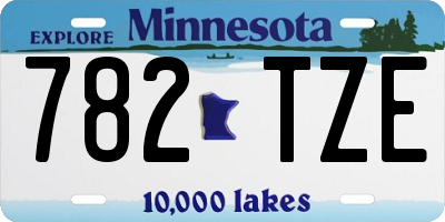 MN license plate 782TZE