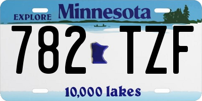 MN license plate 782TZF