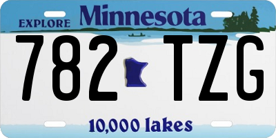 MN license plate 782TZG