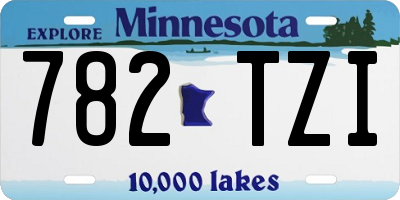 MN license plate 782TZI