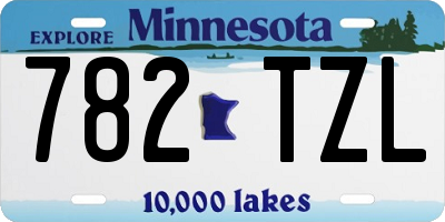 MN license plate 782TZL