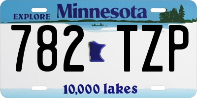 MN license plate 782TZP
