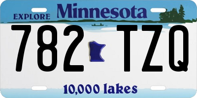 MN license plate 782TZQ