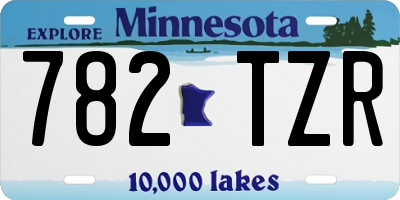 MN license plate 782TZR