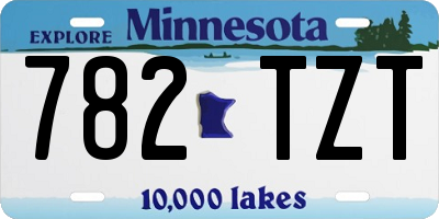MN license plate 782TZT