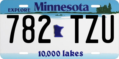 MN license plate 782TZU