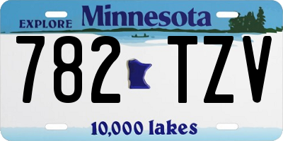 MN license plate 782TZV