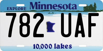 MN license plate 782UAF