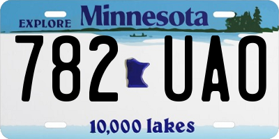 MN license plate 782UAO