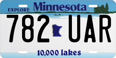 MN license plate 782UAR
