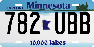 MN license plate 782UBB