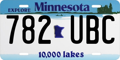 MN license plate 782UBC