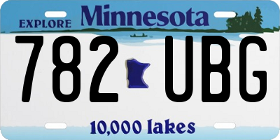 MN license plate 782UBG
