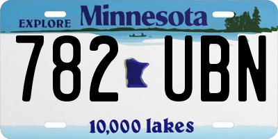 MN license plate 782UBN