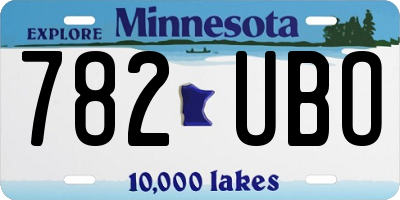 MN license plate 782UBO