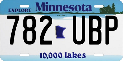 MN license plate 782UBP