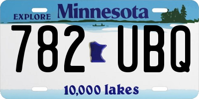 MN license plate 782UBQ