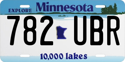 MN license plate 782UBR