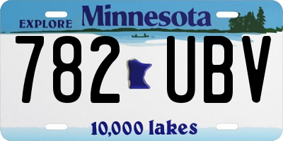 MN license plate 782UBV